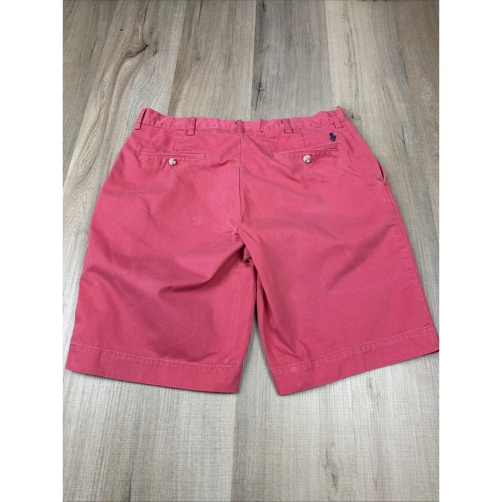 Polo Ralph Lauren Shorts Mens 35 Red Chino Cotton Classic Fit Flat Front - Picture 5 of 8